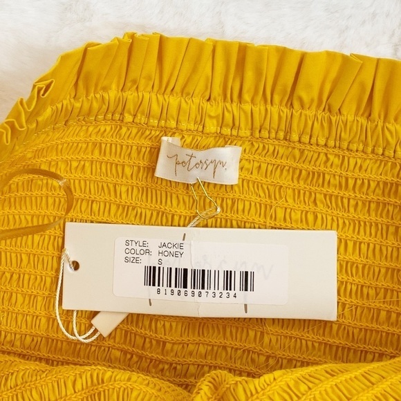 NWT Petersyn REVOLVE Jackie Yellow SmockMidi Dress - Picture 5 of 8
